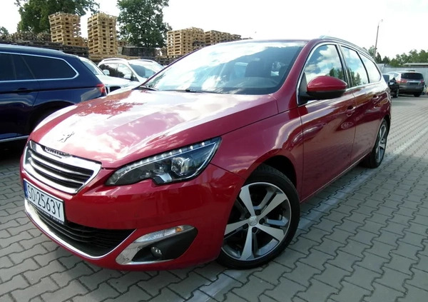 Peugeot 308 cena 34900 przebieg: 153000, rok produkcji 2015 z Sosnowiec małe 631